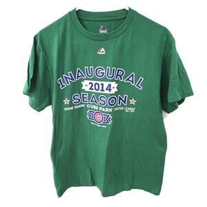 Majestic Sz Medium Green Chicago Cubs Spring Training 2014 Tee Shirt